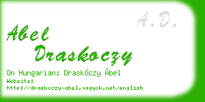 abel draskoczy business card