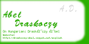 abel draskoczy business card